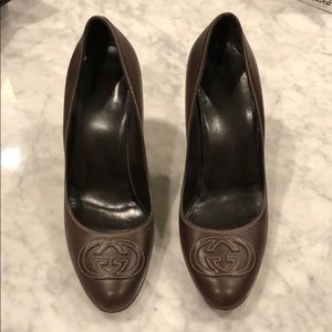 Classic Gucci Shoes - Brown GG heels